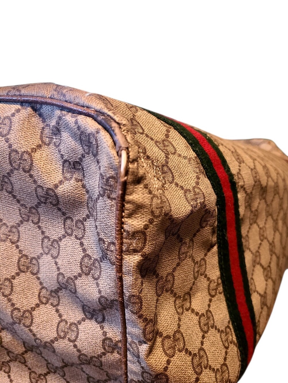 GUCCI Vintage Monogram Travel/Duffle Bag - Significant Wear - Picture 4 of 11